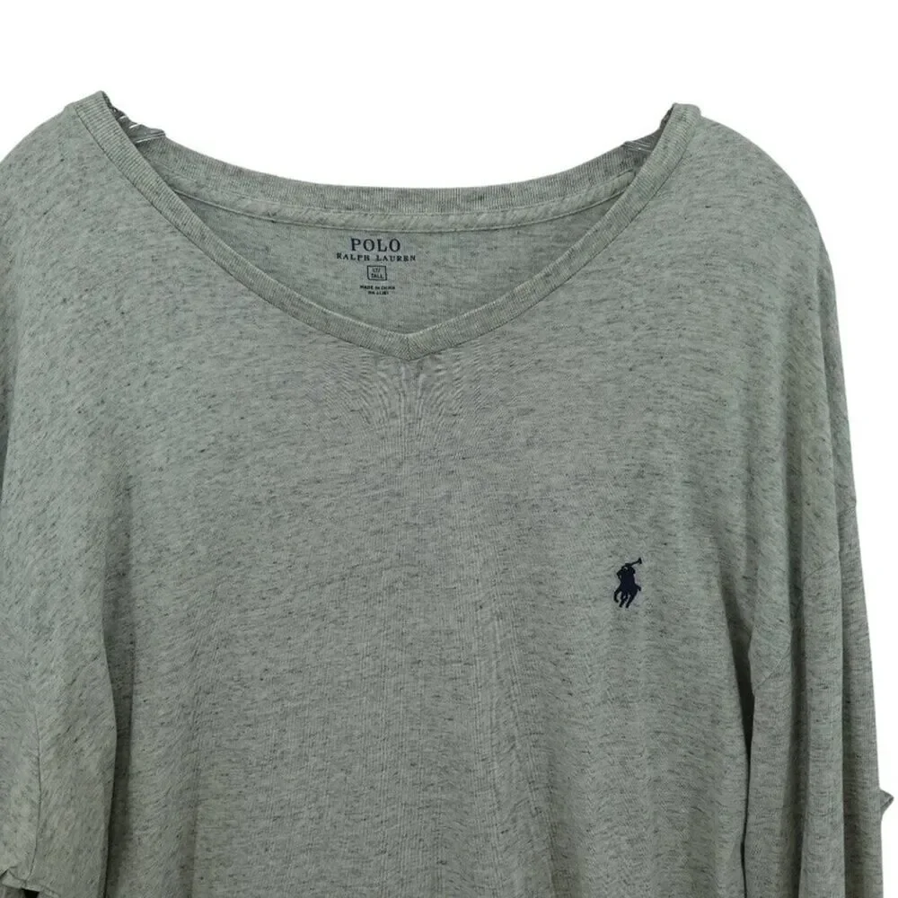Polo Ralph Lauren Gray V-Neck Tall Tee